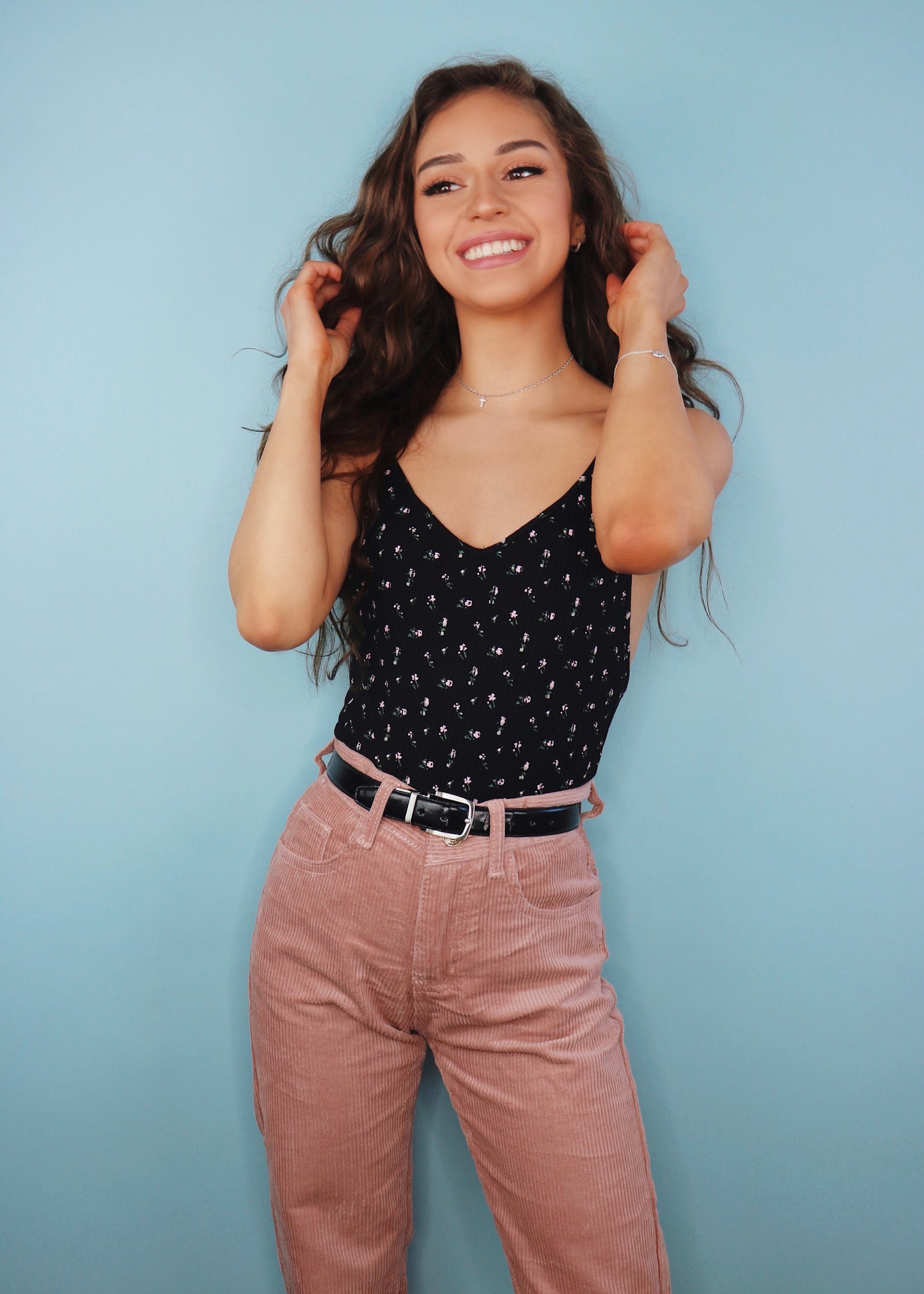 Black Blossoming Bodysuit