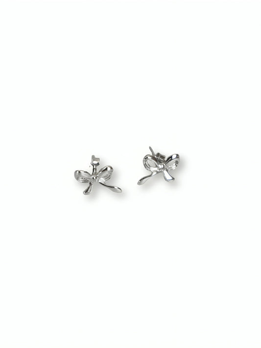 Silver Mini Bow Earrings