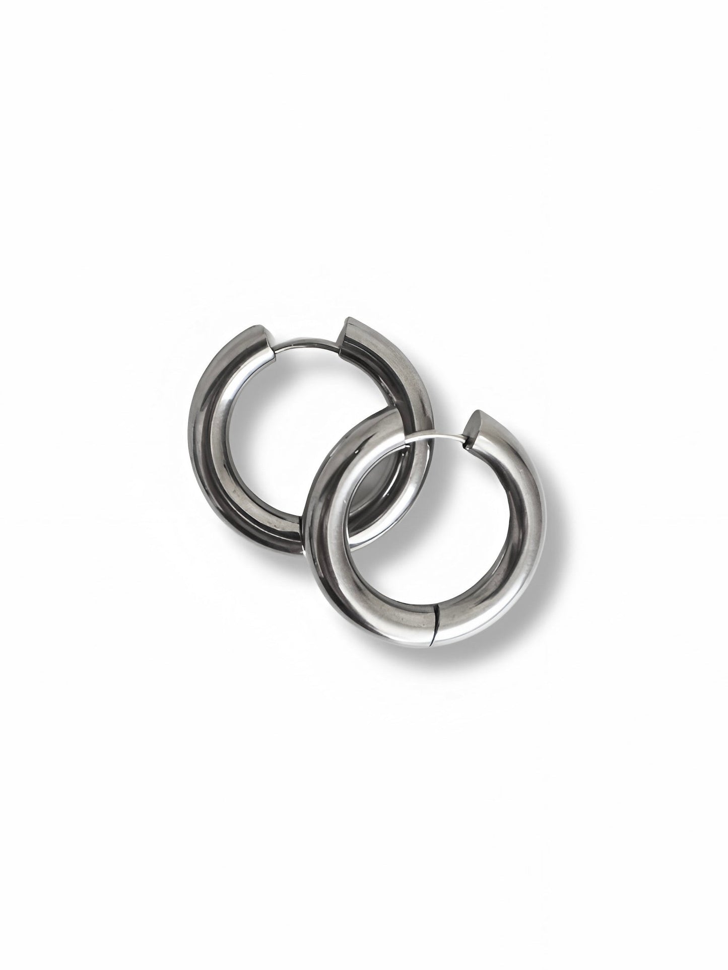 Silver Chunky Hoops