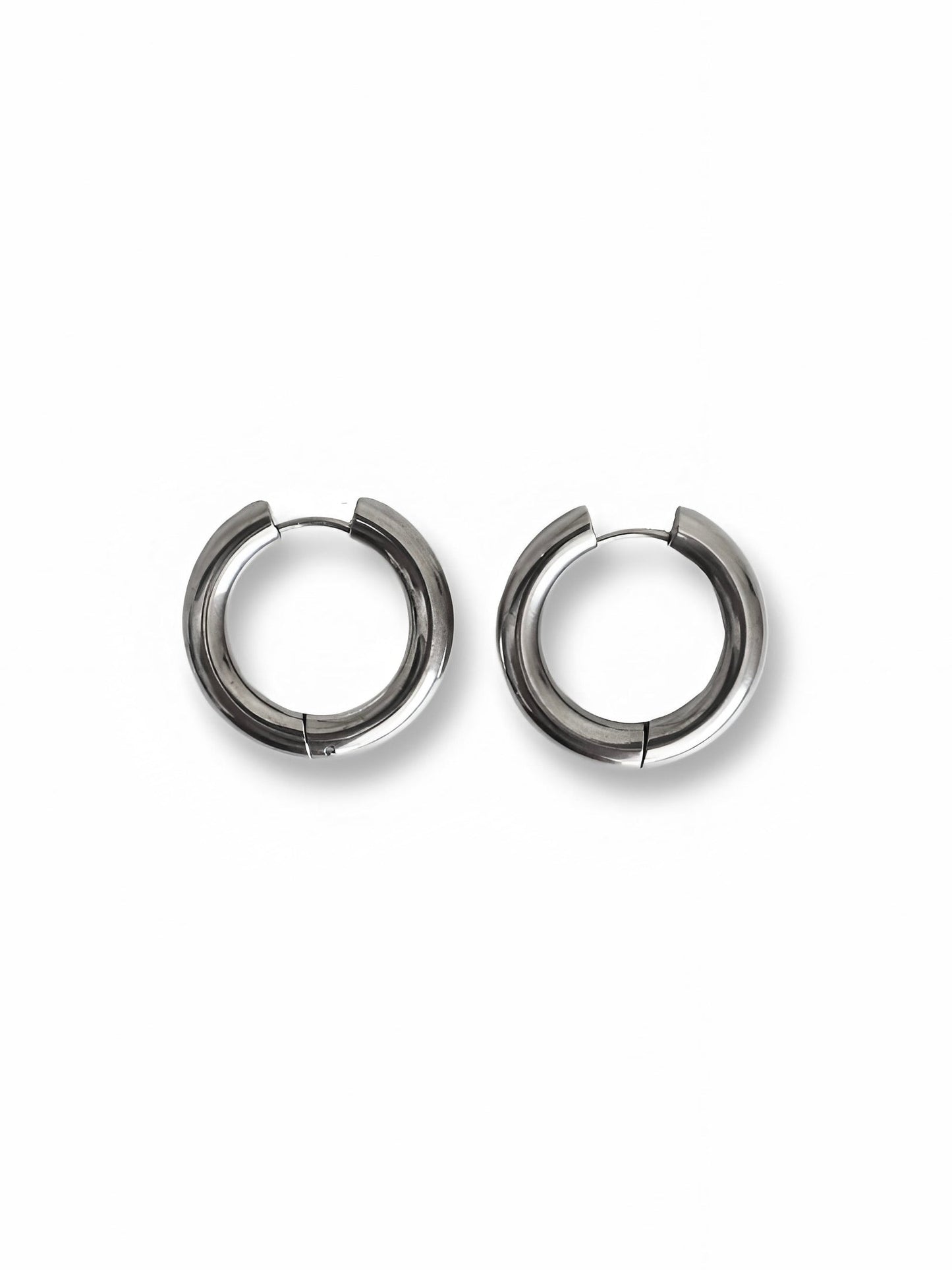 Silver Chunky Hoops