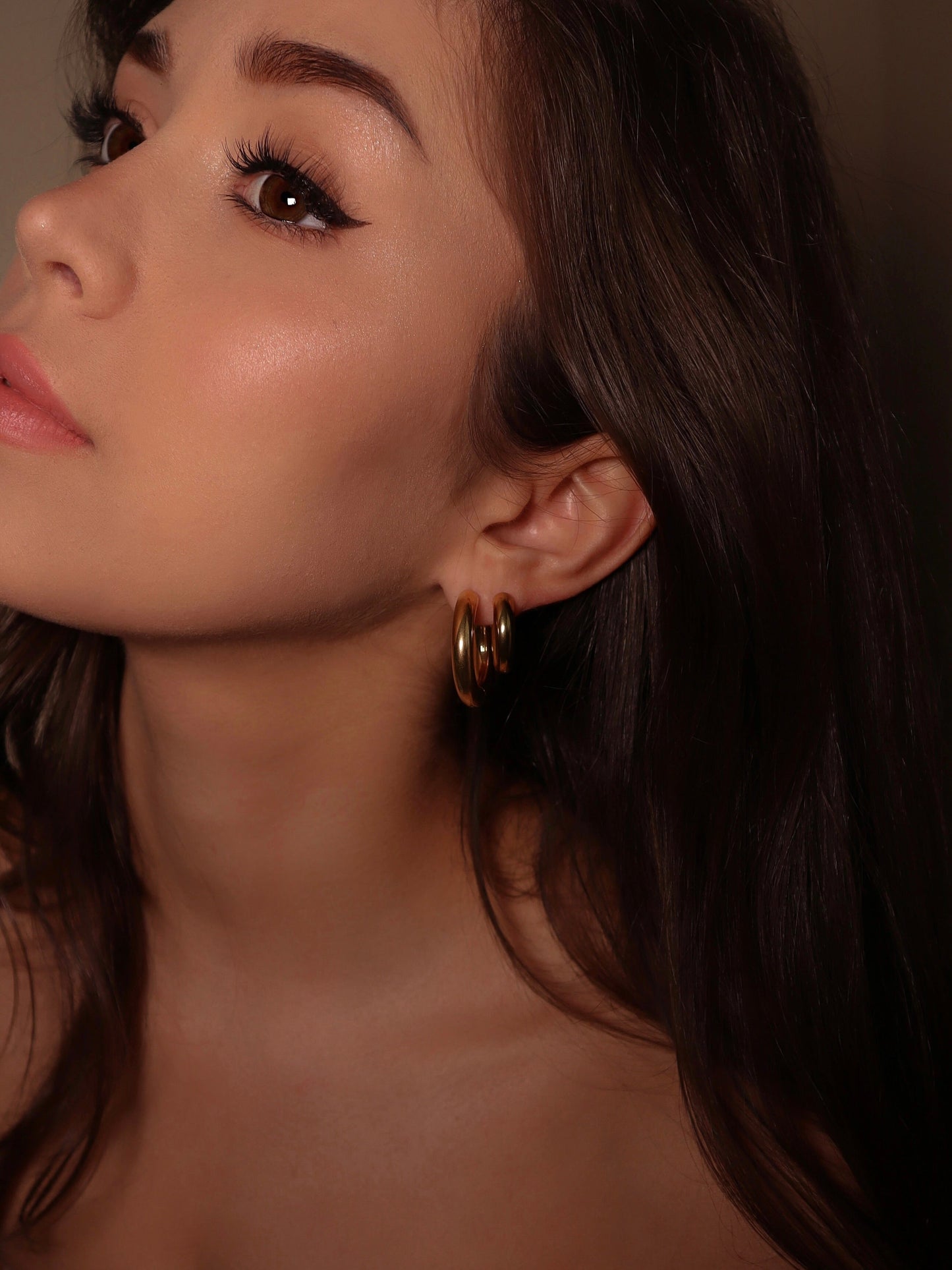 Gold Mini Chunky Hoops