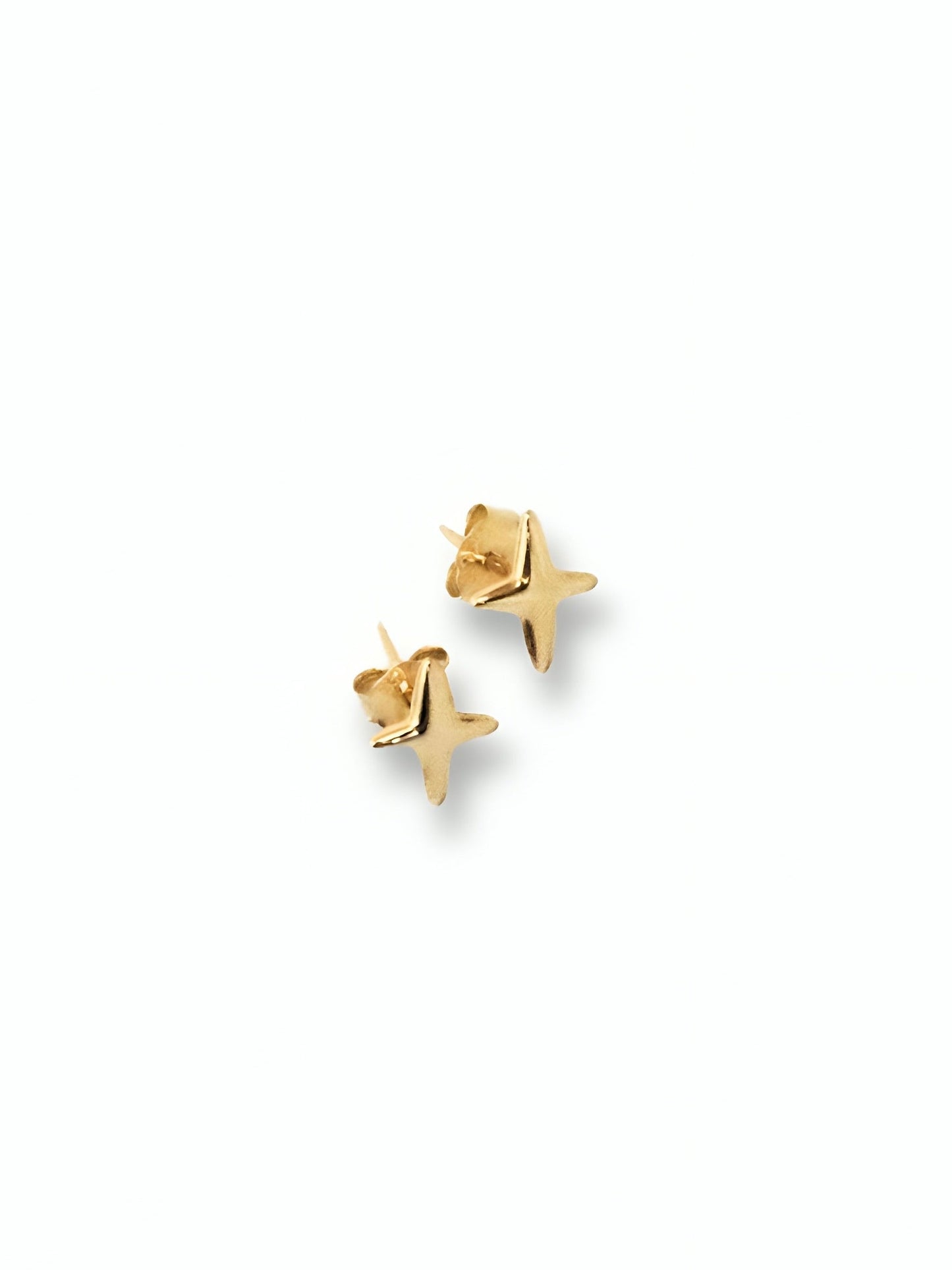 Gold Star Stud Earrings