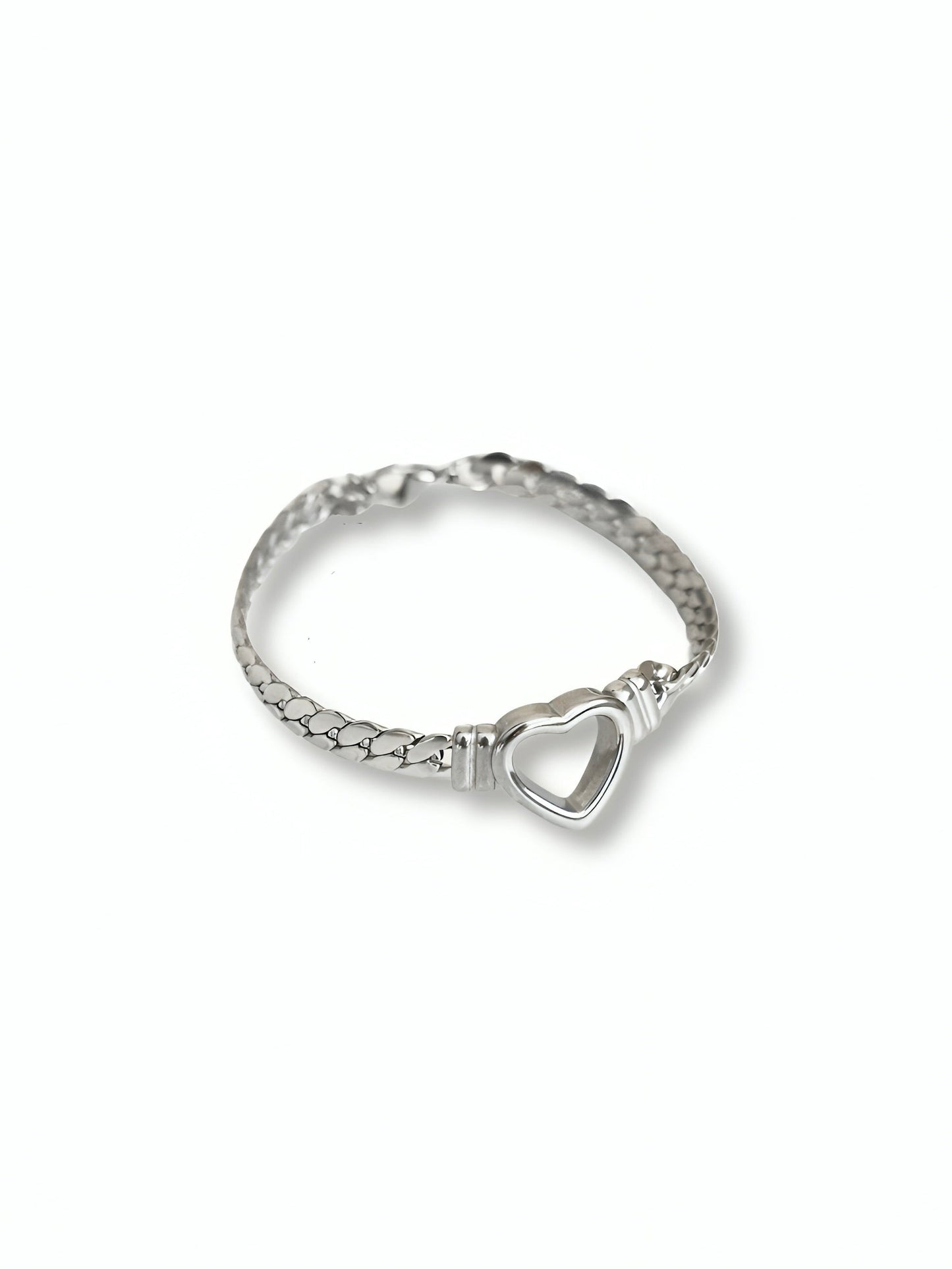 Silver Heart Chain Bracelet