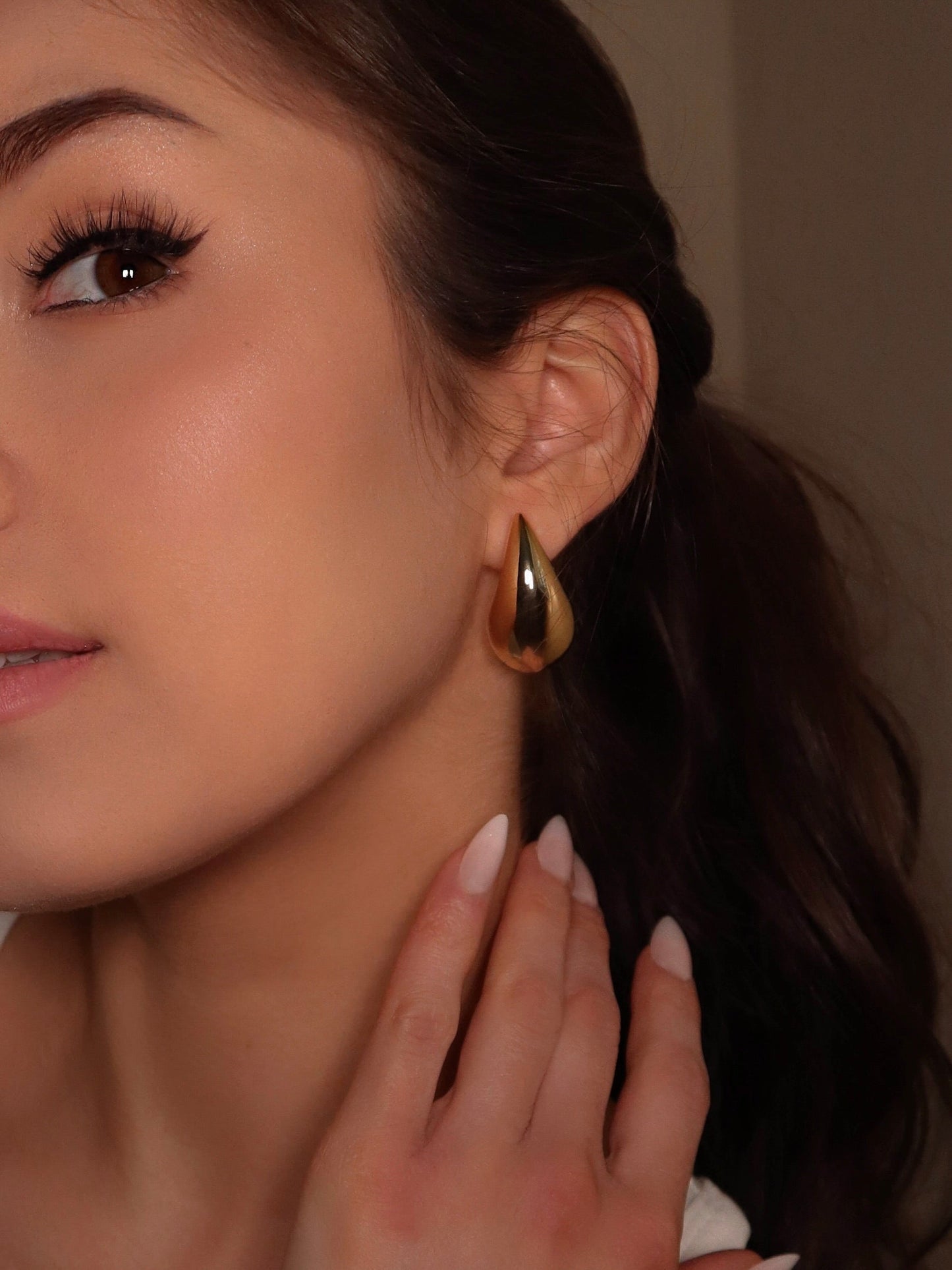 Gold Teardrop Earrings