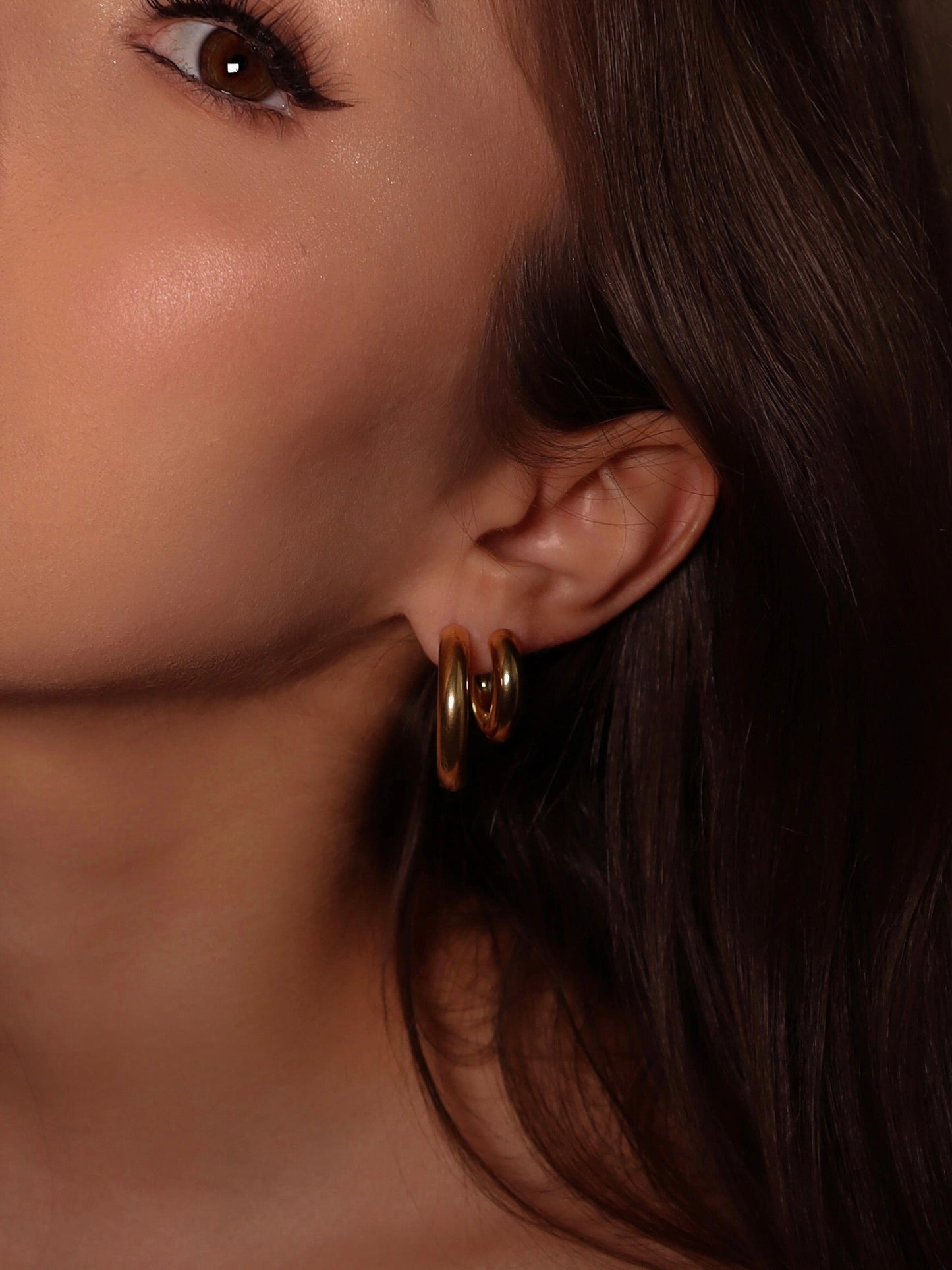 Gold Chunky Hoops