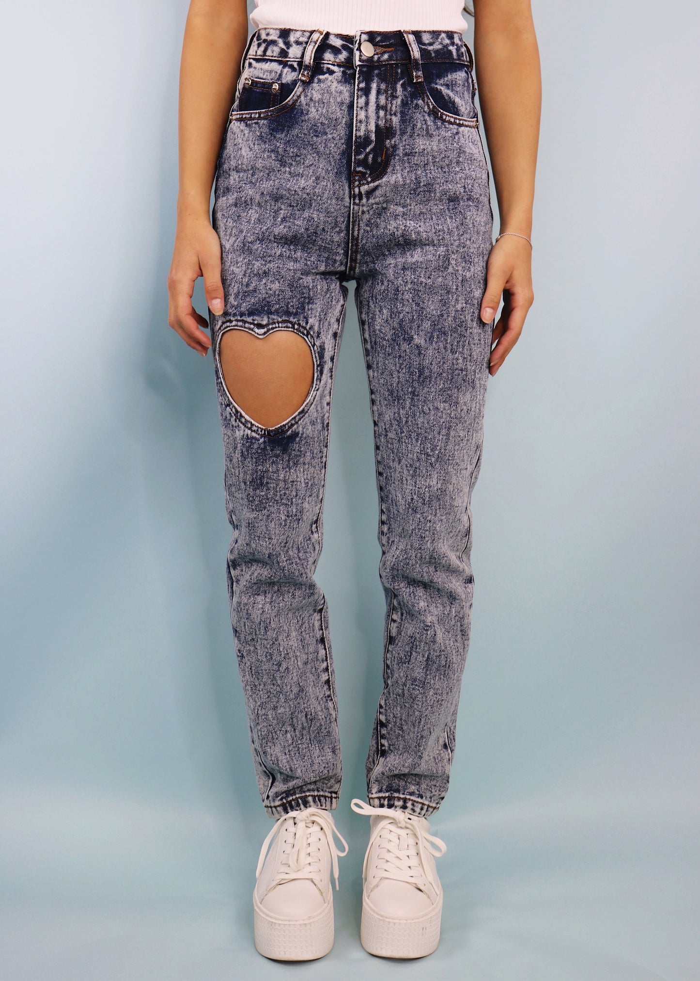 Washed Blue Sweetheart Jeans